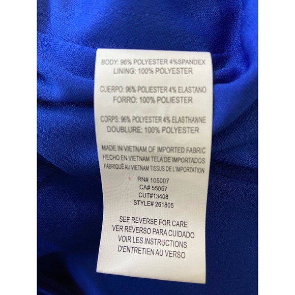 Marina Crepe Bubble Sleeve Blue Dress New in Plastic* Size 10 WD41 - Picture 12 of 14